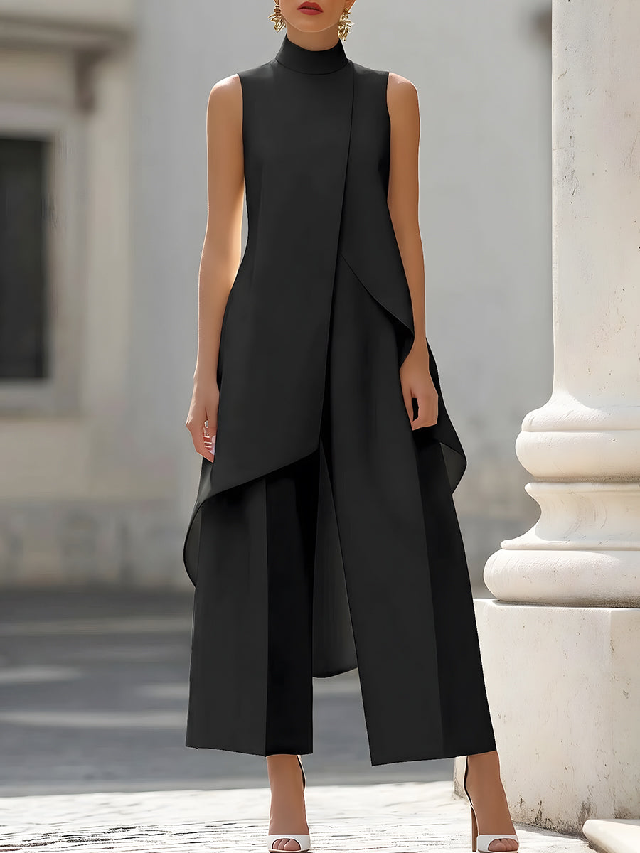 Everly - Elegante Wijde Pantalon Twee-delige Set