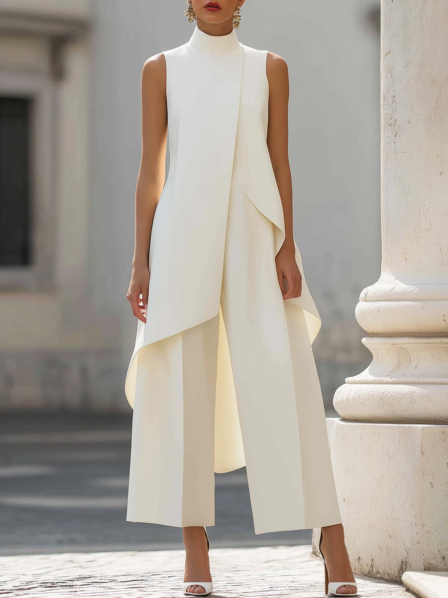 Everly - Elegante Wijde Pantalon Twee-delige Set