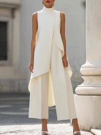 Everly - Elegante Wijde Pantalon Twee-delige Set