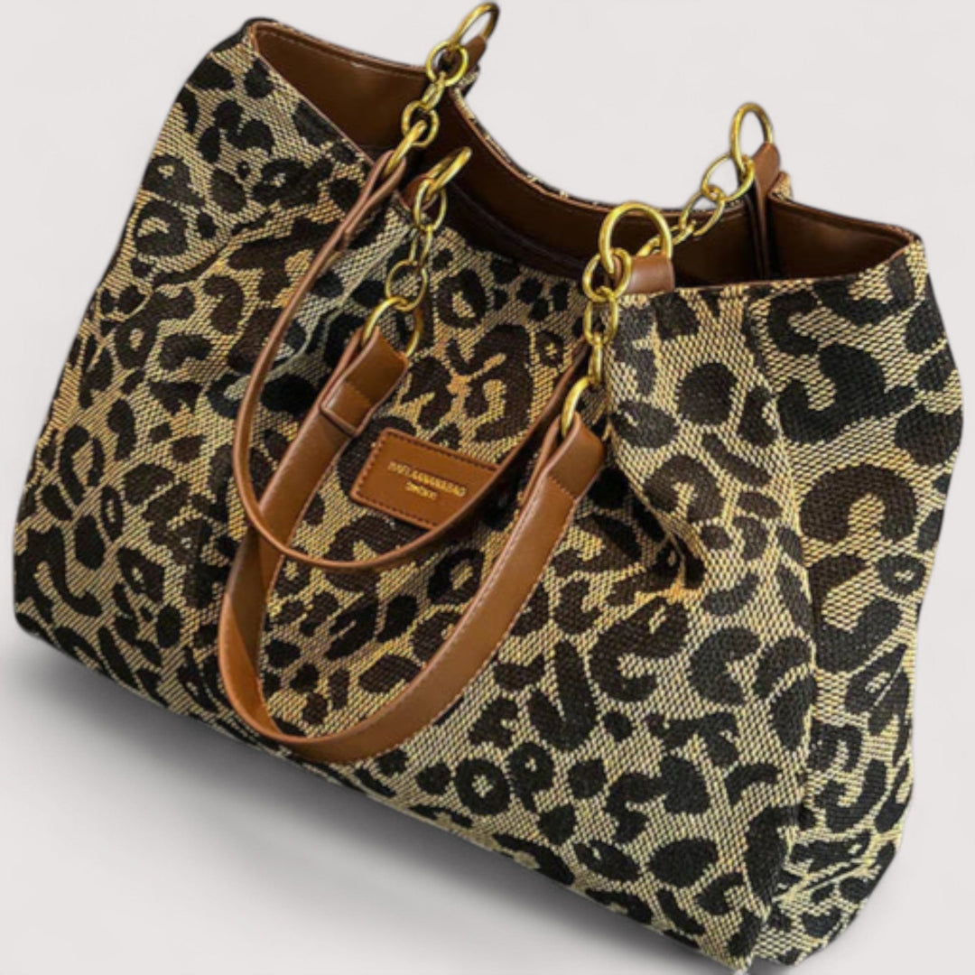 Lévrier – Leopard Canvas Schoudertas