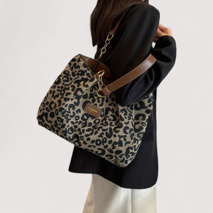 Lévrier – Leopard Canvas Schoudertas