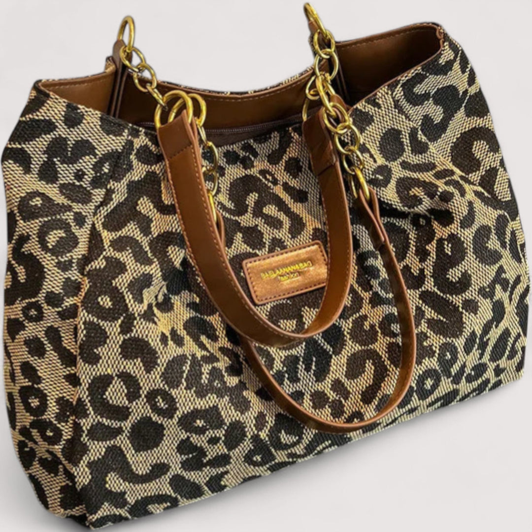 Lévrier – Leopard Canvas Schoudertas
