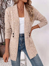 Harlow™ | Havermout Geribbelde Brei Knopen-Tab Cardigan