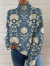Lily | Tijdloze Bloemen Turtleneck
