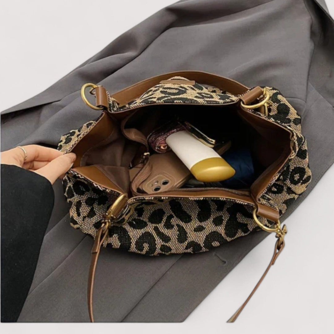 Lévrier – Leopard Canvas Schoudertas