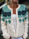 Tiverly™ | Vintage Geometrische Gebreide Cardigan