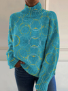 Sophie | Cirkel Kunstprint Turtleneck
