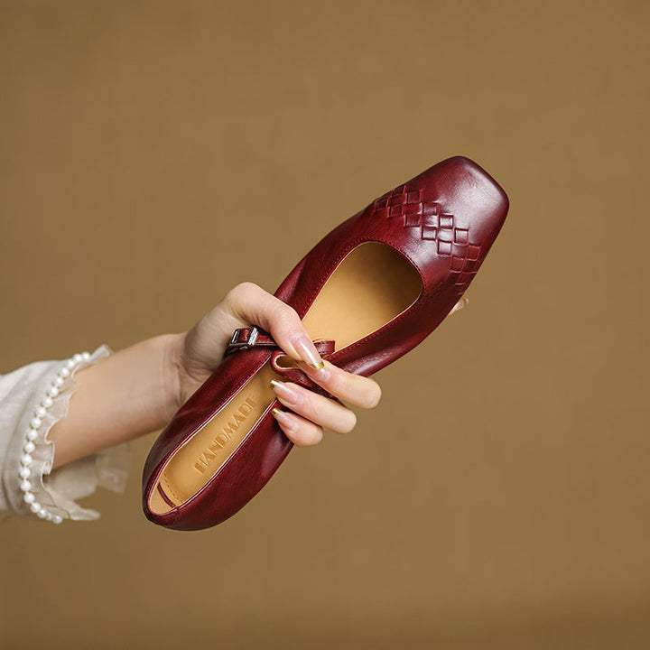 Verity | Vierkante Neus Mary Jane Ballerina