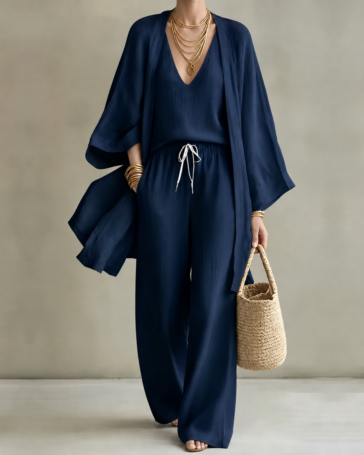 Tanisha | 3-delig Linnen Look Set