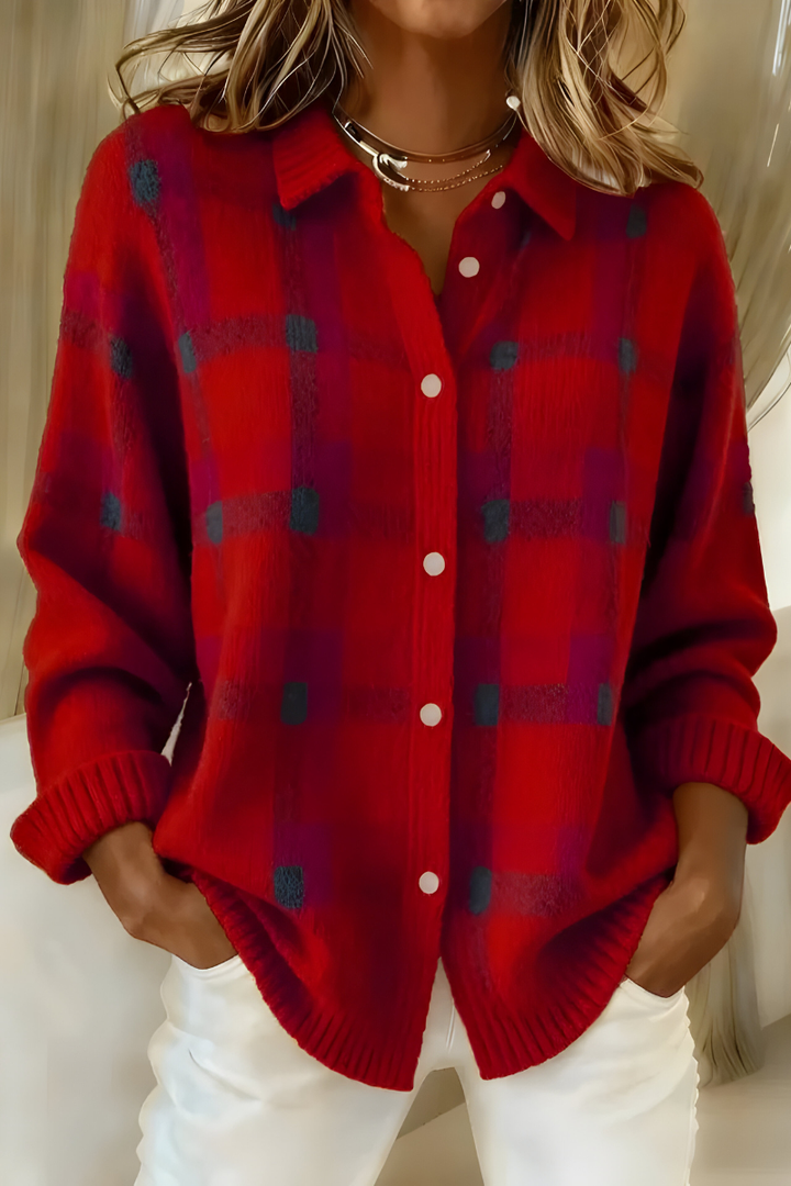 Camille™ | Geruite Cardigan