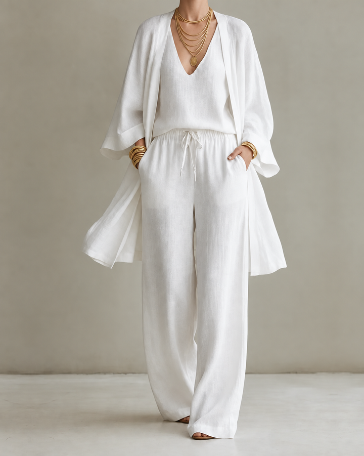 Tanisha | 3-delig Linnen Look Set