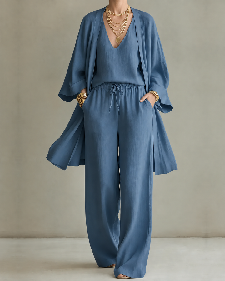Tanisha | 3-delig Linnen Look Set