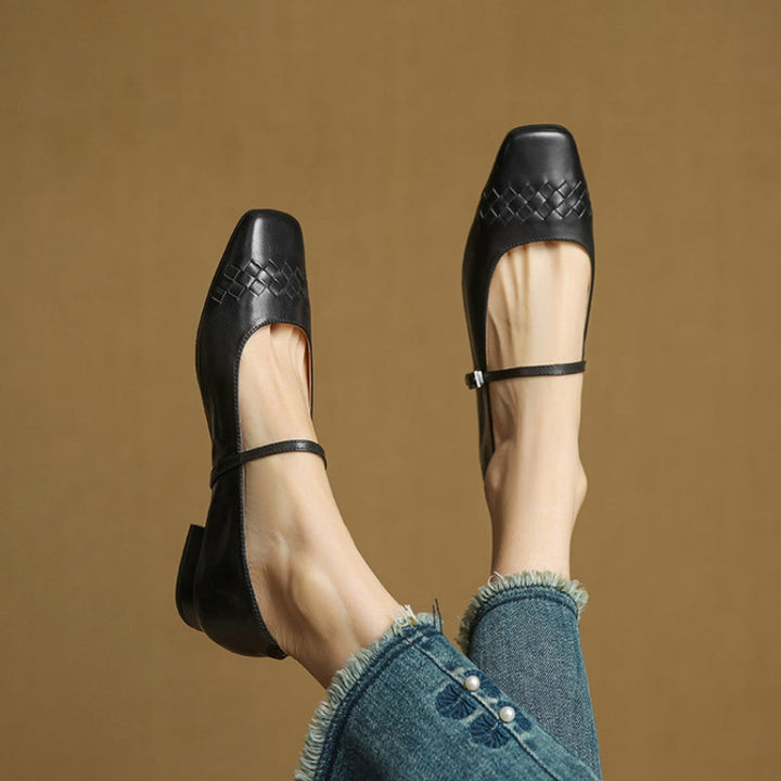 Verity | Vierkante Neus Mary Jane Ballerina