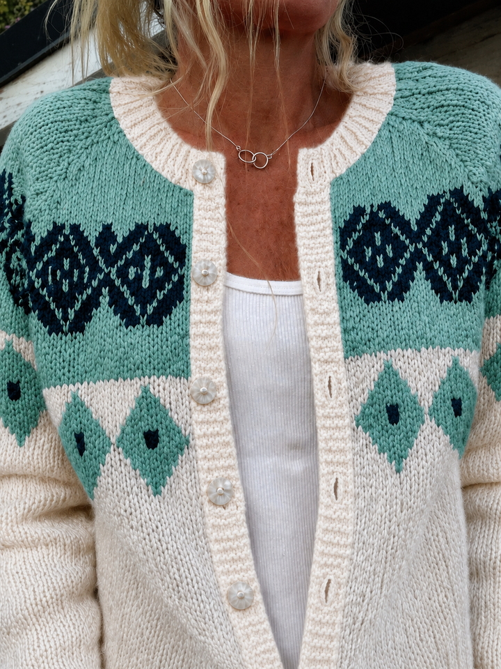 Tiverly™ | Vintage Geometrische Gebreide Cardigan