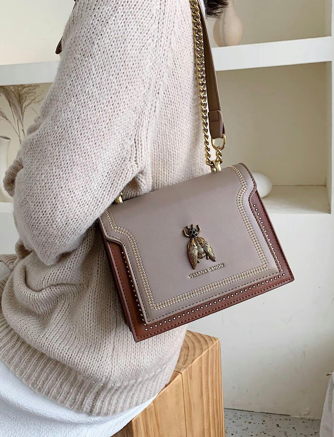 Éloria Paris - Luxe Schoudertas met Ketting