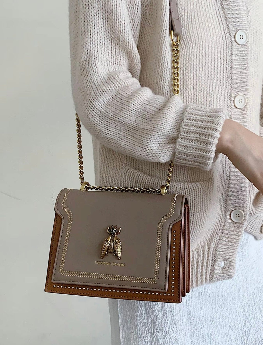 Éloria Paris - Luxe Schoudertas met Ketting