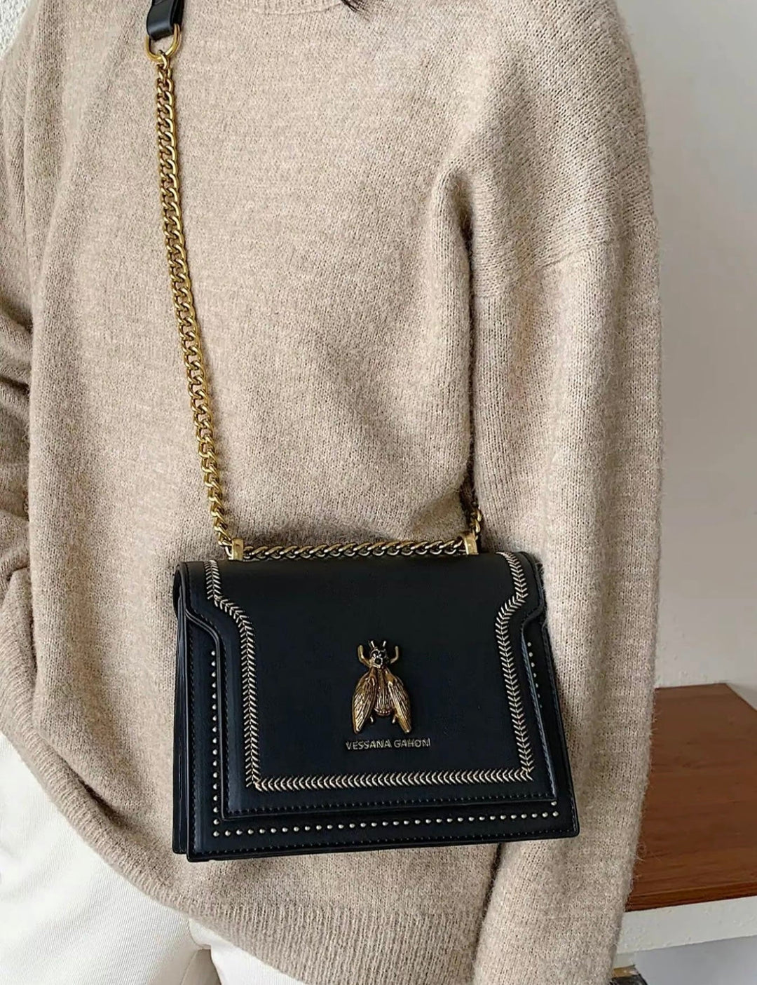Éloria Paris - Luxe Schoudertas met Ketting