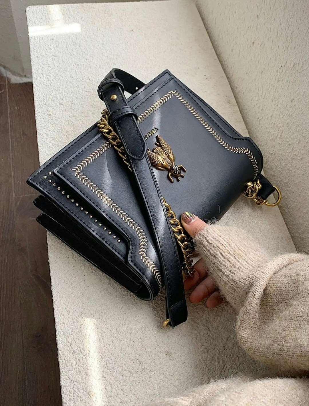 Éloria Paris - Luxe Schoudertas met Ketting