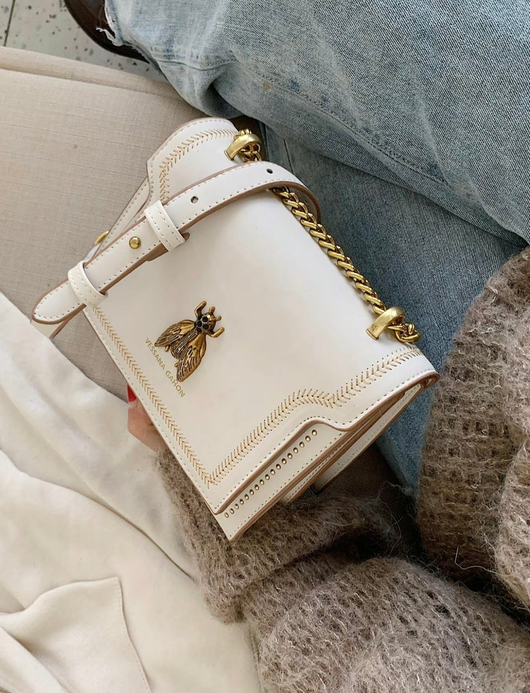 Éloria Paris - Luxe Schoudertas met Ketting