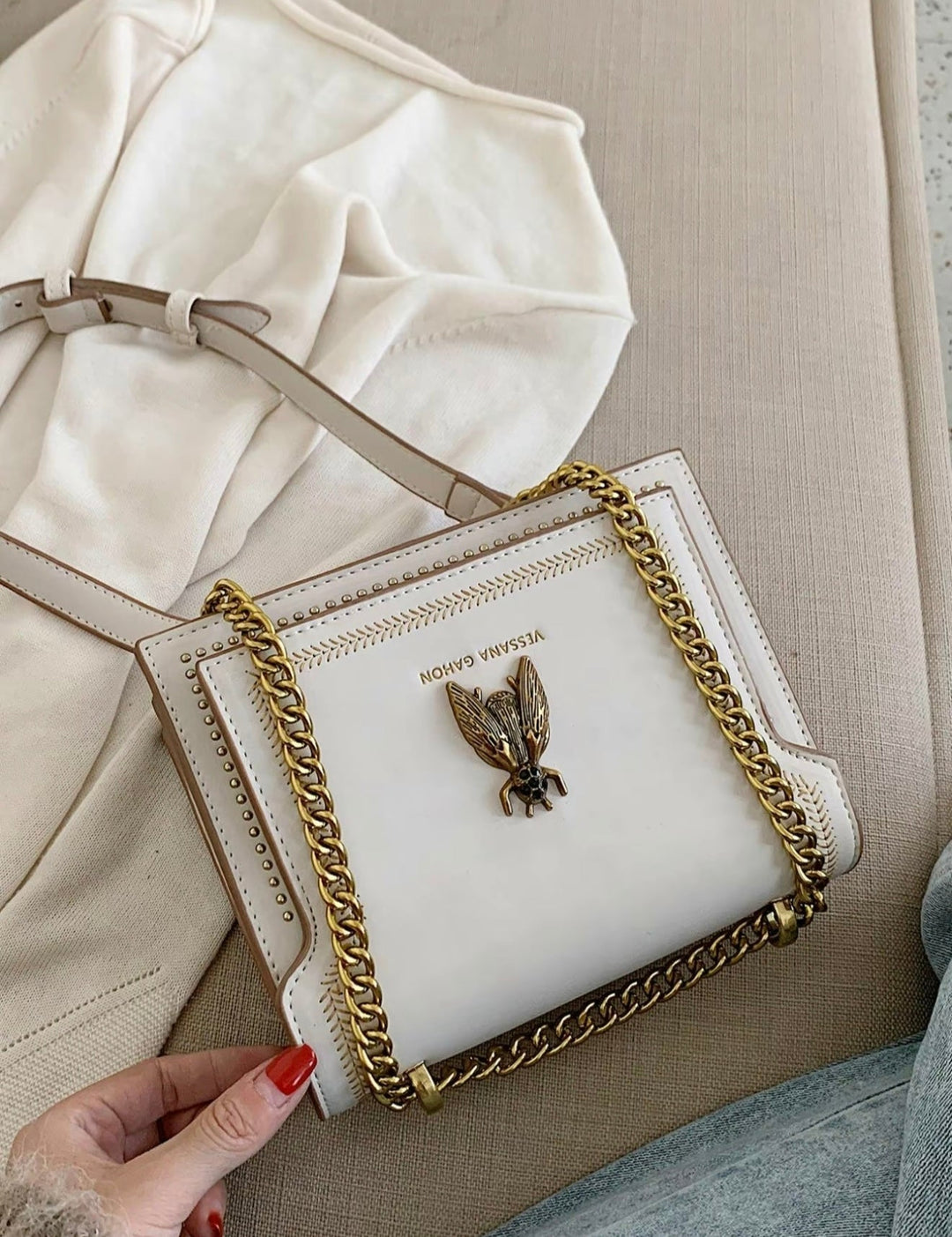 Éloria Paris - Luxe Schoudertas met Ketting