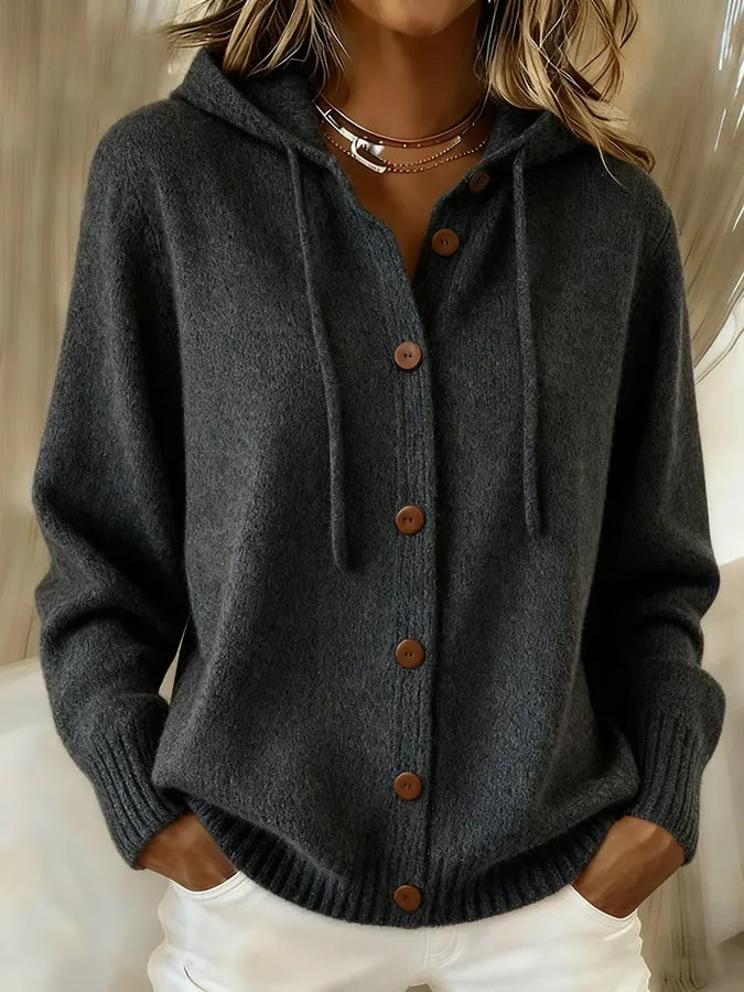 Brenda™ | Gezellige Knop Cardigan Hoodie