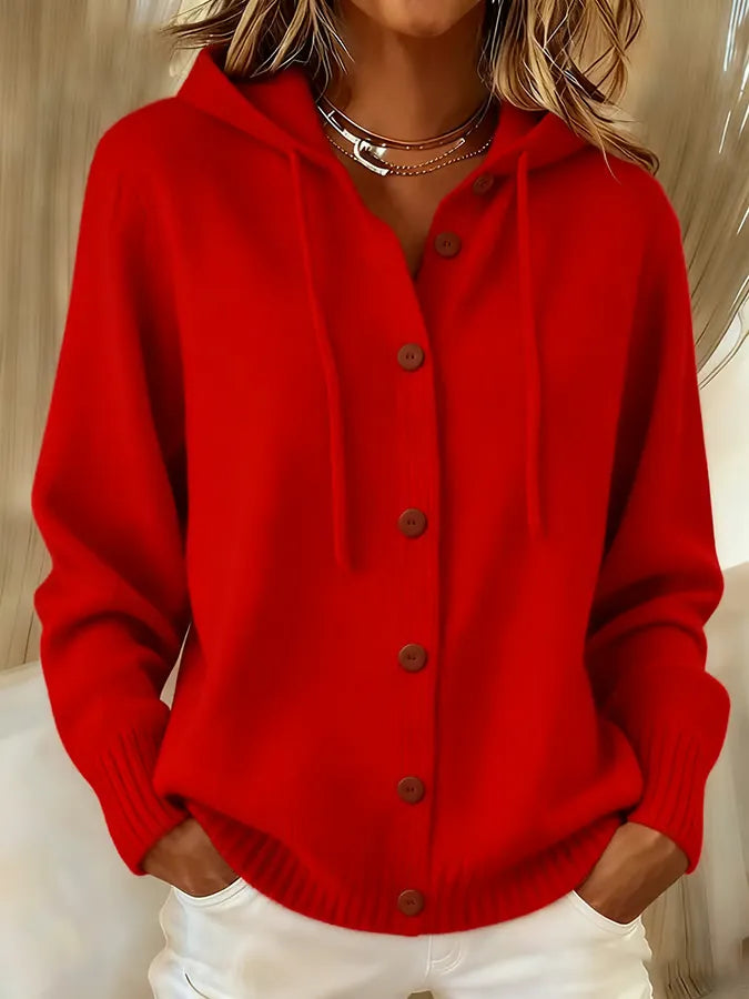 Brenda™ | Gezellige Knop Cardigan Hoodie
