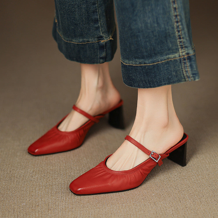 Vanya | Gerimpelde Mary Jane Mule
