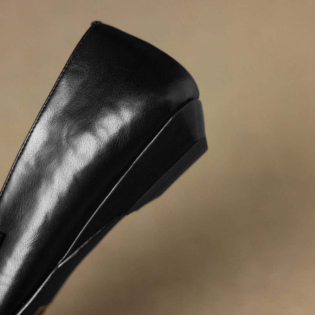 Ceyla | Brogued Dubbele Band Mary Jane Flat