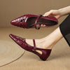 Quenby | Puntige Lattice-Cut Mary Jane Ballerina