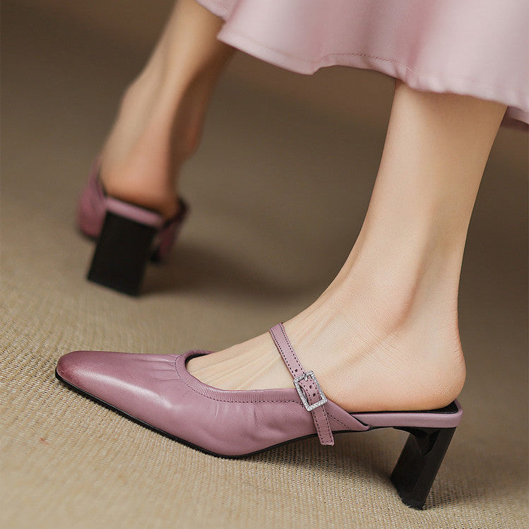 Vanya | Gerimpelde Mary Jane Mule