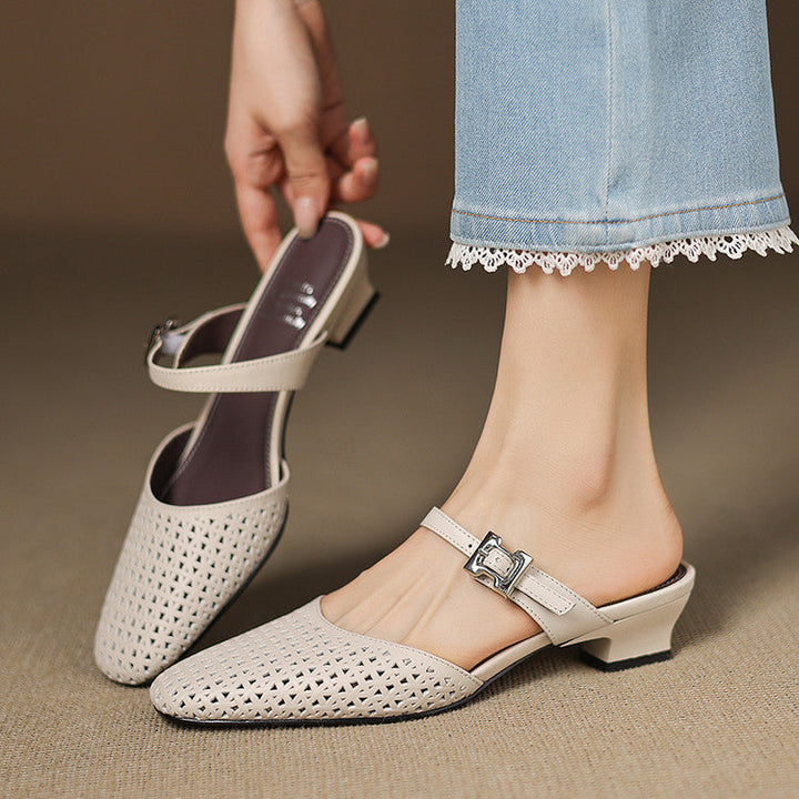 Nilda | Echte Leren Mules