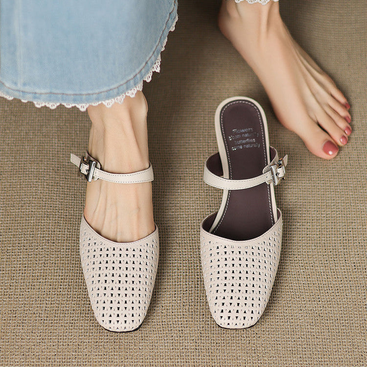 Nilda | Echte Leren Mules