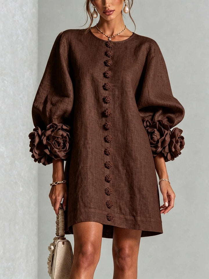 Florence™ | Bloemen Button-Down Mini Jurk