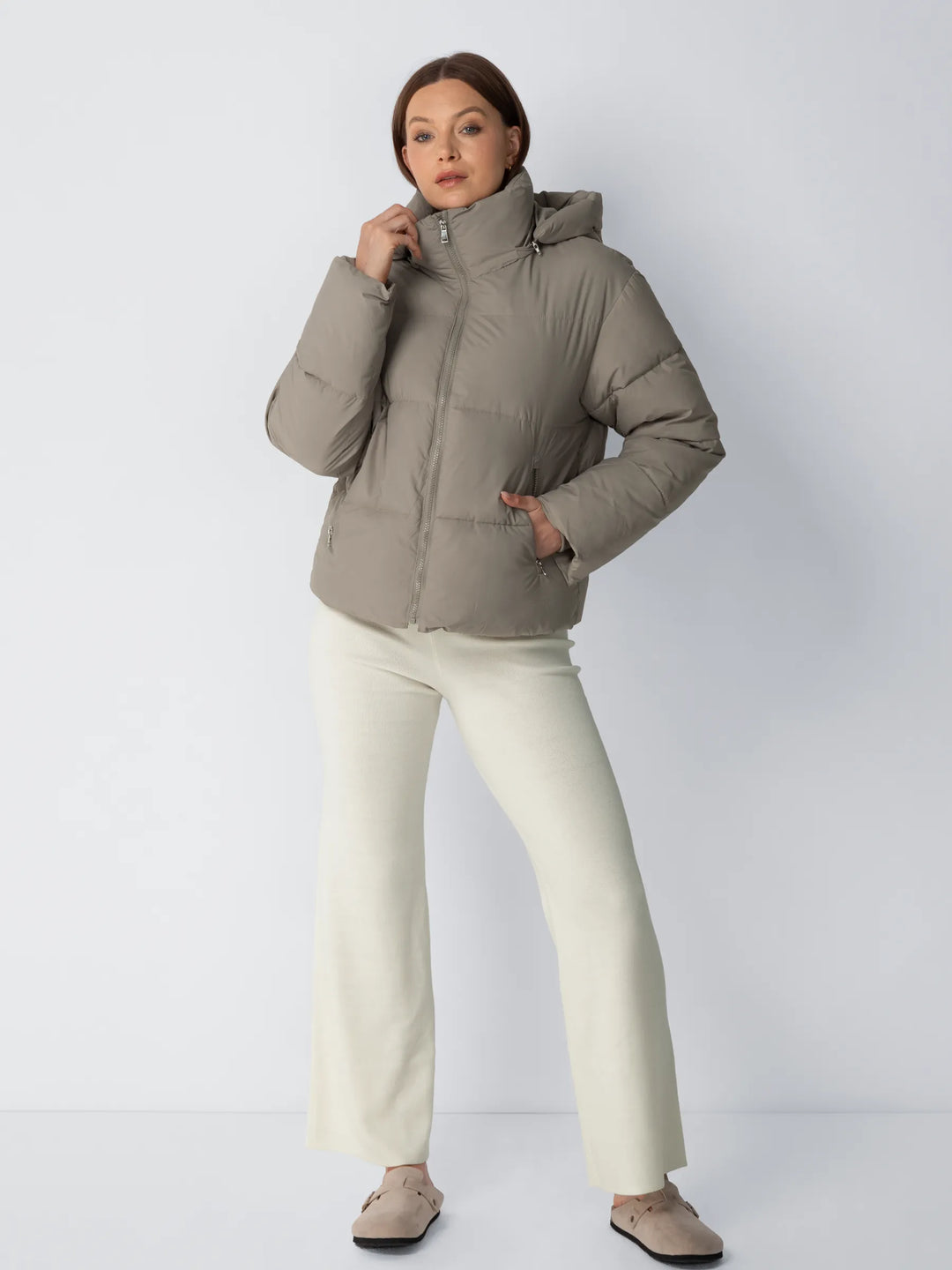 WarmCore™ Classic Short Detachable Hooded Puffer Jacket