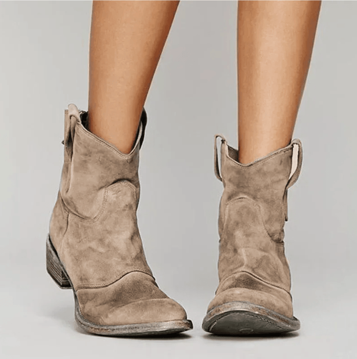 Charlotte Orthopedische Suède en Katoenen Enkellaars