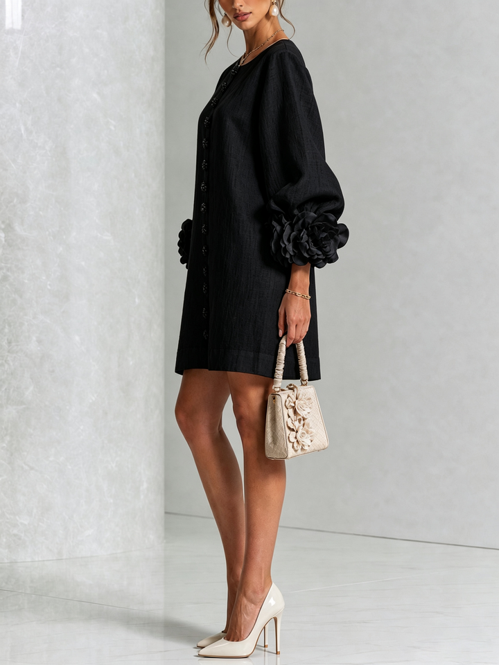 Florence™ | Bloemen Button-Down Mini Jurk
