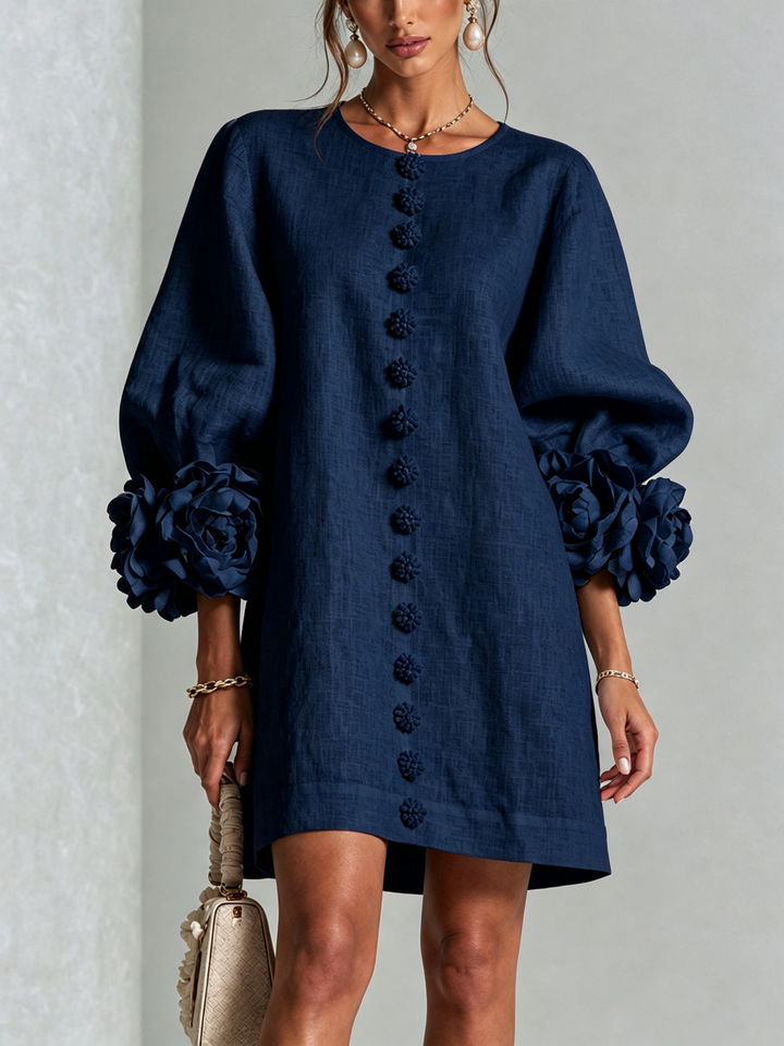 Florence™ | Bloemen Button-Down Mini Jurk