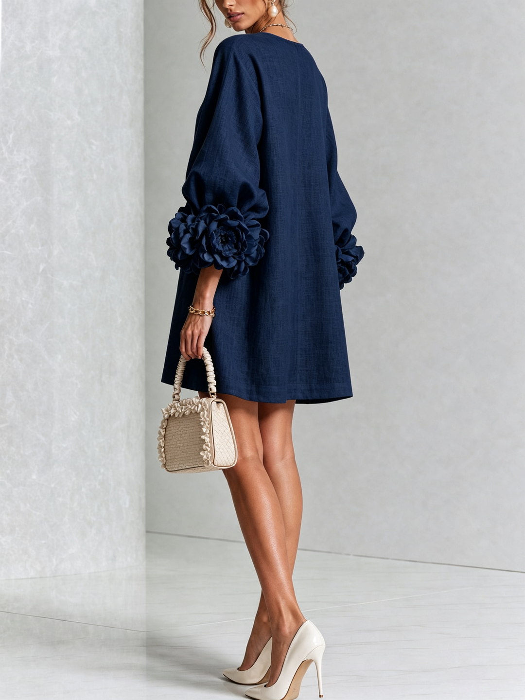 Florence™ | Bloemen Button-Down Mini Jurk