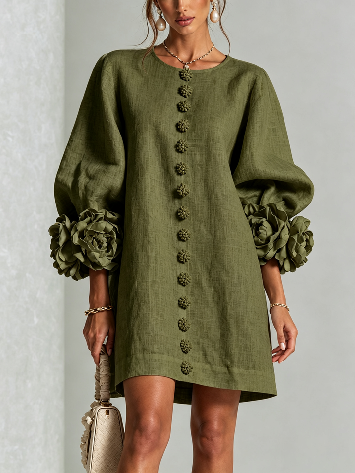 Florence™ | Bloemen Button-Down Mini Jurk