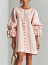 Florence™ | Bloemen Button-Down Mini Jurk