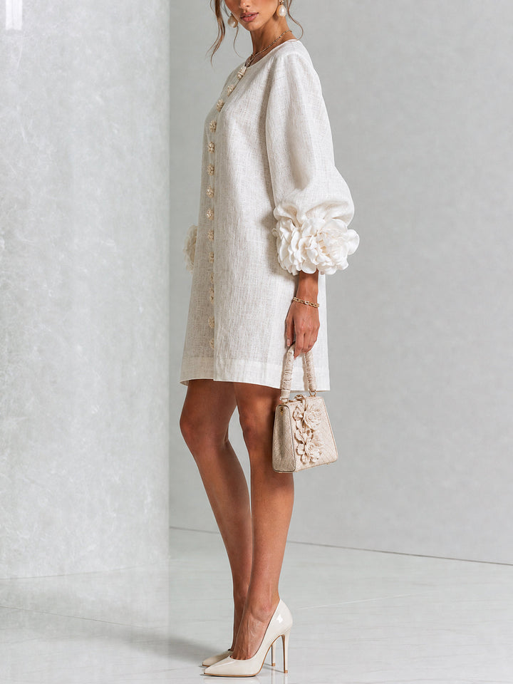 Florence™ | Bloemen Button-Down Mini Jurk