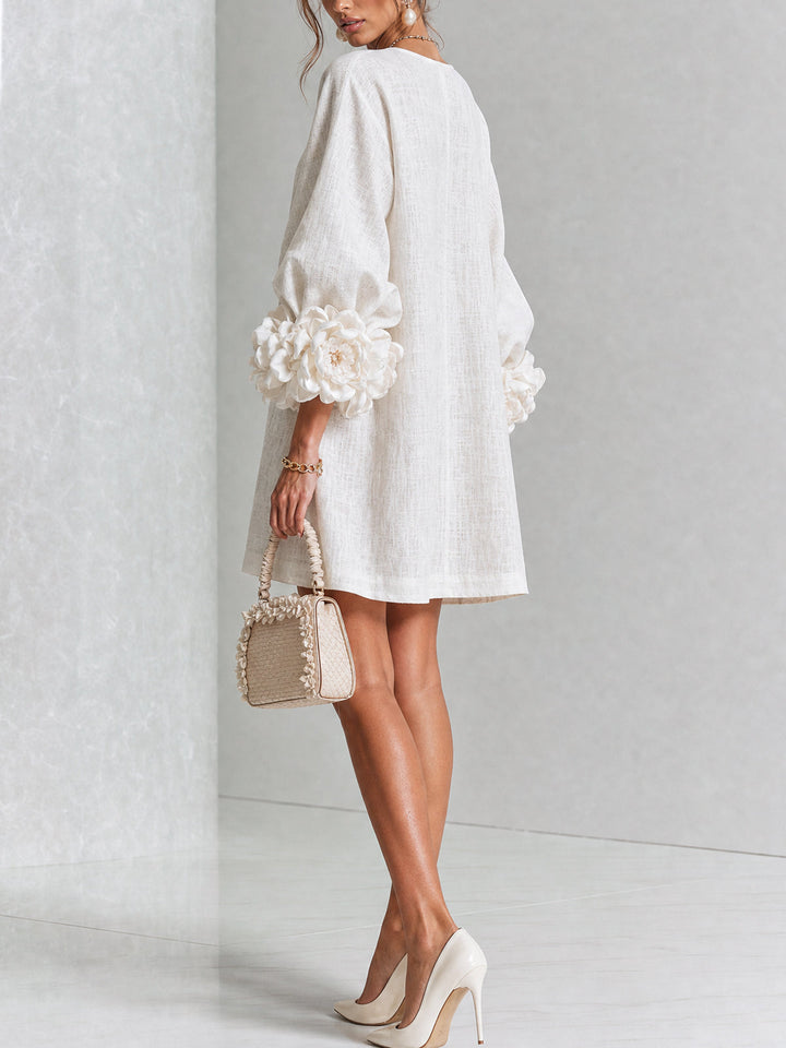 Florence™ | Bloemen Button-Down Mini Jurk