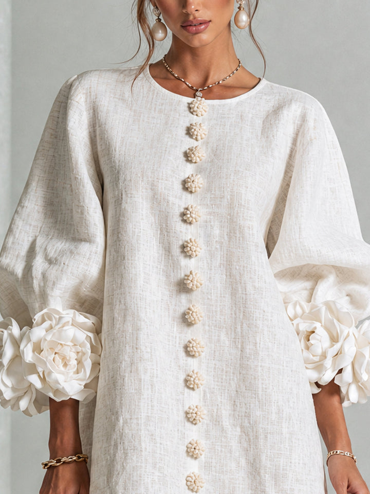 Florence™ | Bloemen Button-Down Mini Jurk