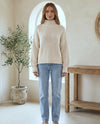 Camille Coltrui voor Dames - Chunky Gebreide Oversized Pullover - Wit | Auburn Row