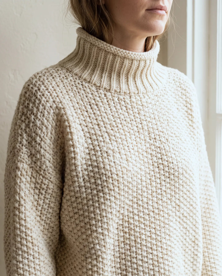 Camille Coltrui voor Dames - Chunky Gebreide Oversized Pullover - Wit | Auburn Row
