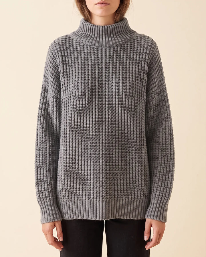 Vrouwen Fern Coltrui - Oversized Chunky Brei Met Verlaagde Schouders