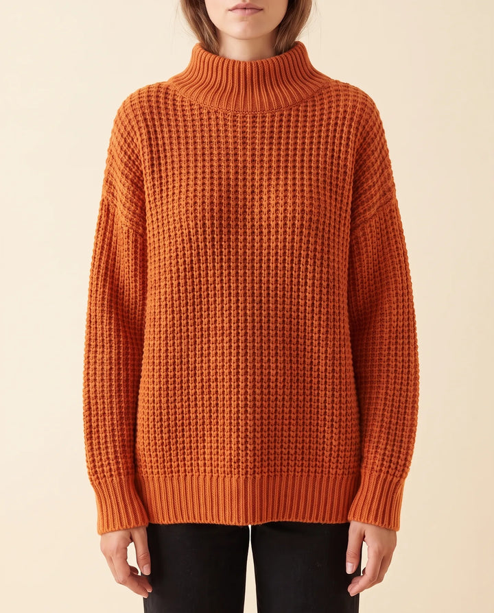 Vrouwen Fern Coltrui - Oversized Chunky Brei Met Verlaagde Schouders