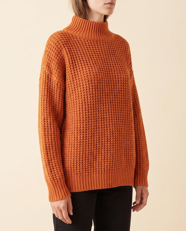 Vrouwen Fern Coltrui - Oversized Chunky Brei Met Verlaagde Schouders