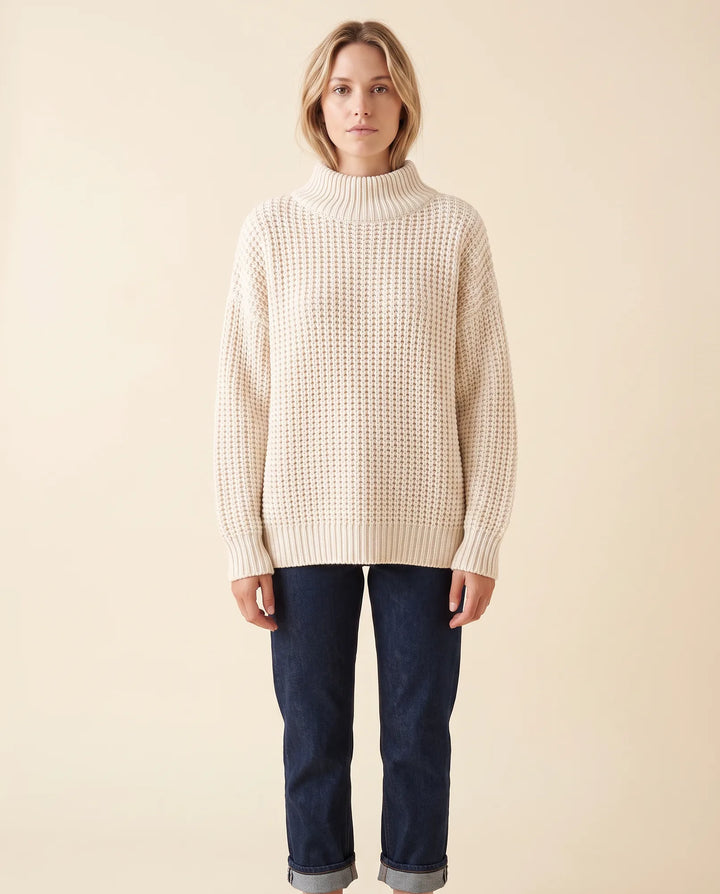 Vrouwen Fern Coltrui - Oversized Chunky Brei Met Verlaagde Schouders