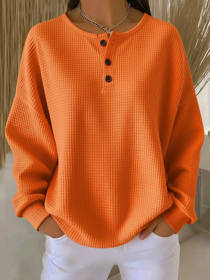 Mirabel™ | Gezellige Wafel Henley Sweatshirt